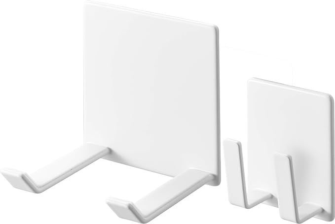 山崎実業(Yamazaki) マグネット ドライヤー ＆ コードホルダー ホワイト ドライヤーハンガー：W8.5×D8×H10cm タワー tower コードが収納しやすい ドライヤーホルダー 1739