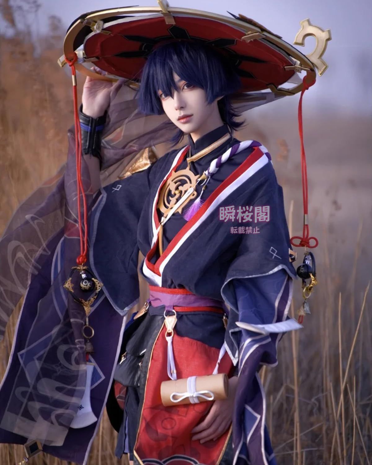 原神 コスプレ 三分妄想 傾奇者 スカラマシュ フルセット ウィッグ 新