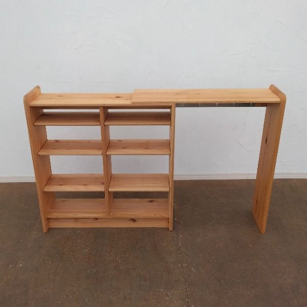 リビング壁面収納 システム収納 ベージュ 日田杉