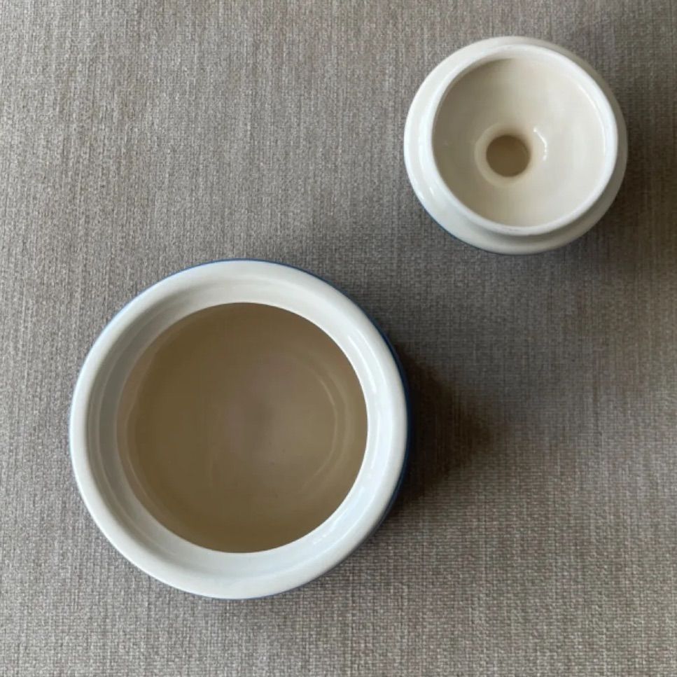 UK直輸入 コーニッシュウェア シュガーボウル ブルー