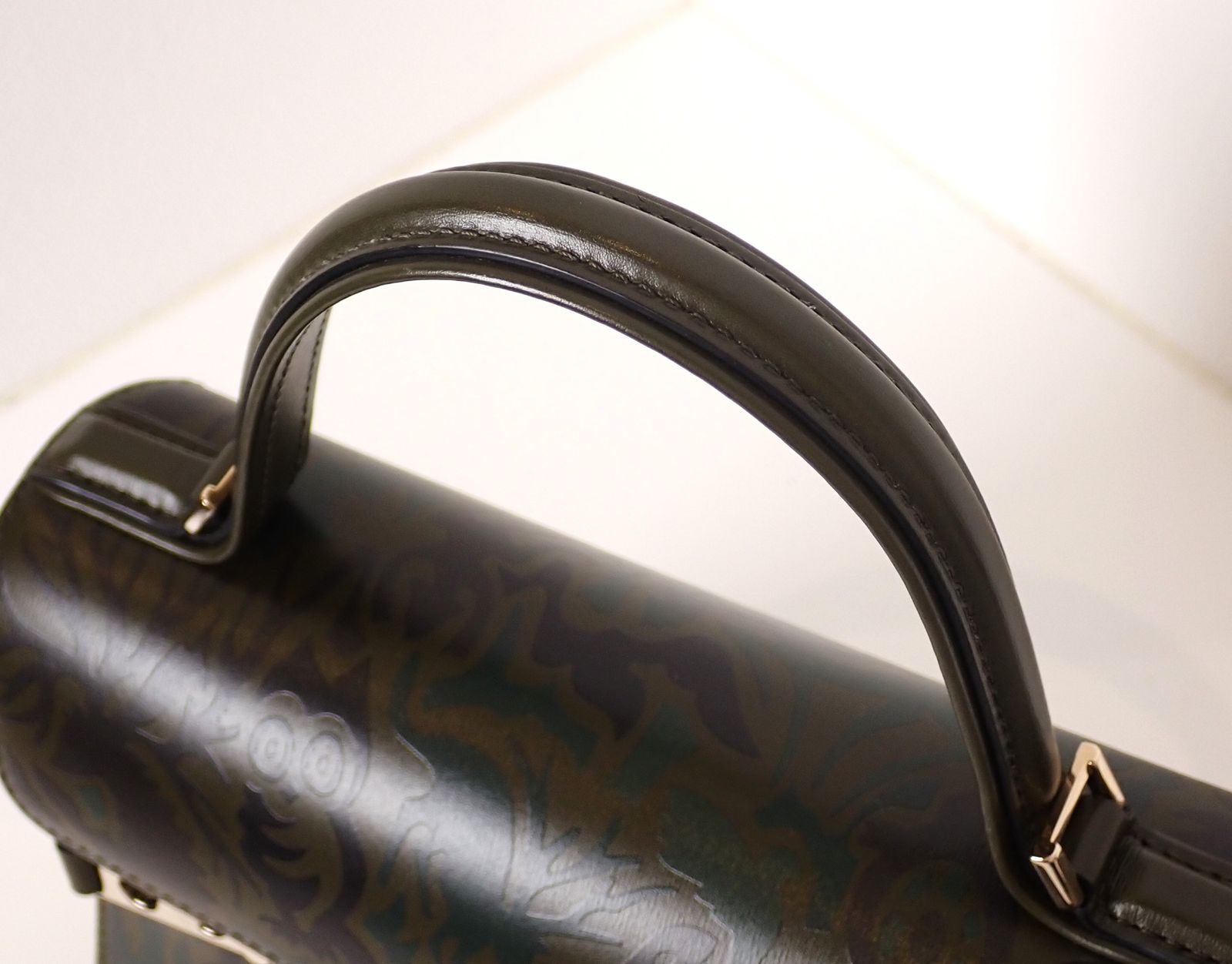 幻の逸品！未使用 超美品 DEL VAUX デルヴォー タンペートPM 型押し 2WAYショルダーバッグ レザー