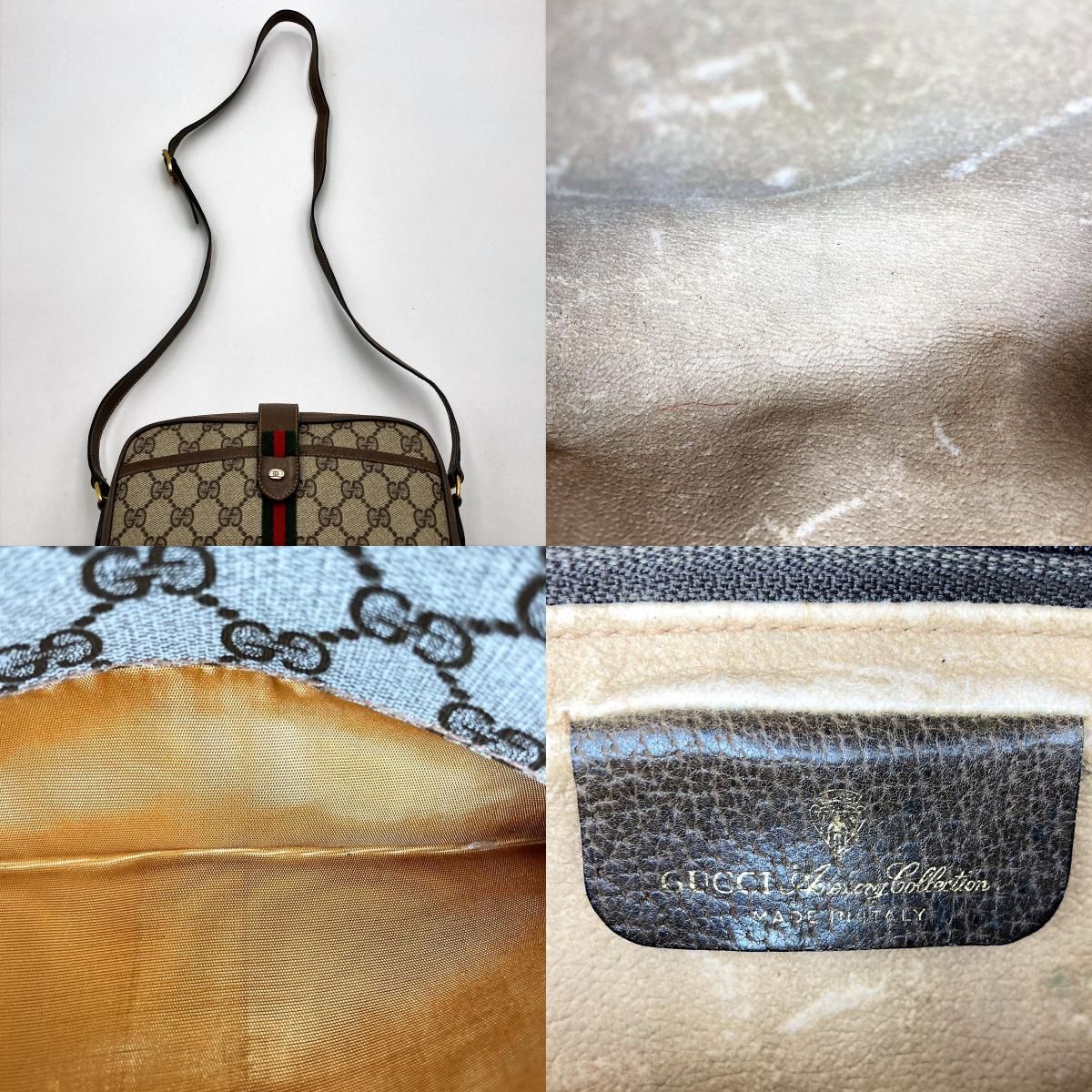 GUCCI / オールドグッチ/ショルダーバッグ/シェリーライン/GG/89・02・055/使用感有 GUCCI グッチ オールドグッチ ショルダーバッグ 斜め掛け バッグ