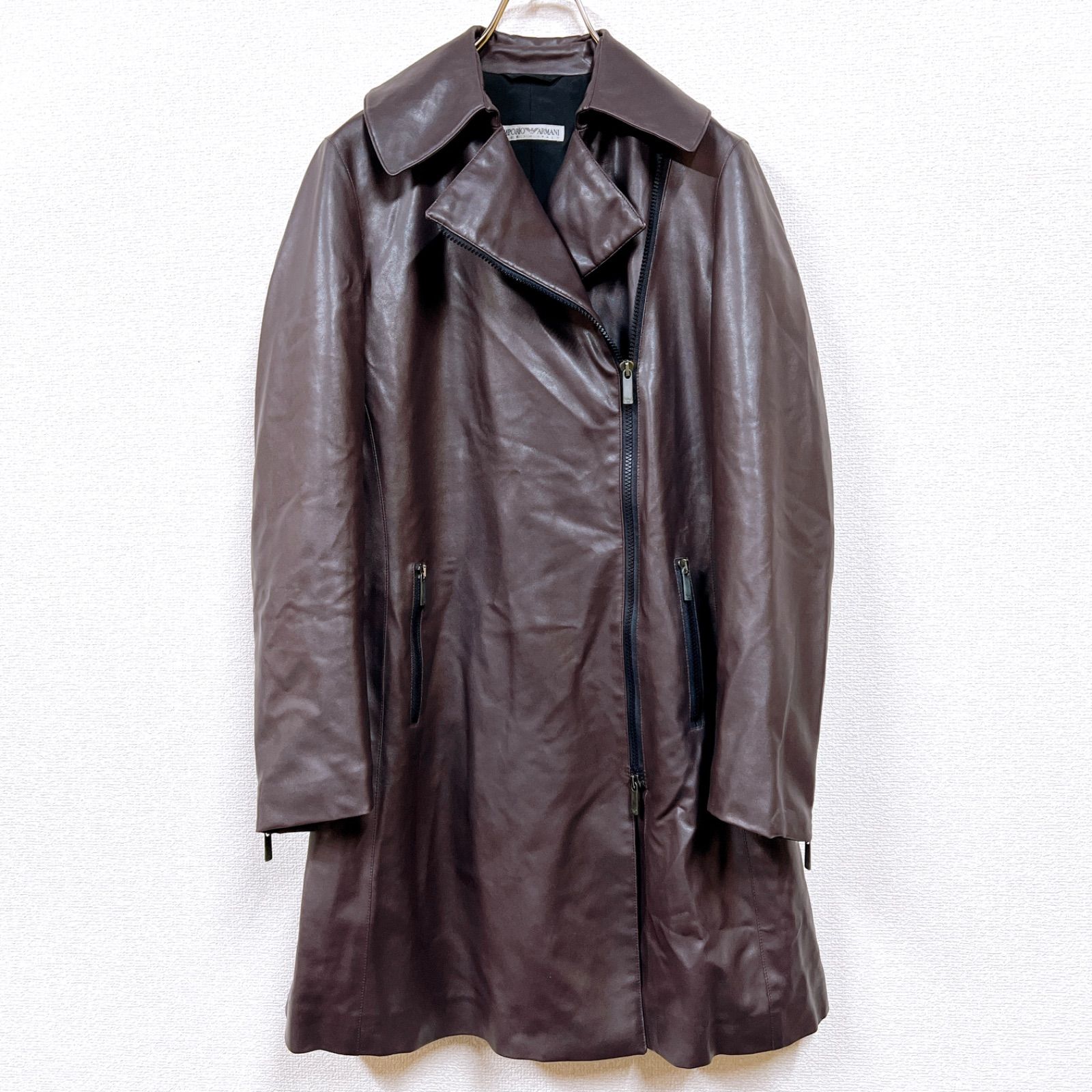 美品】EMPORIO ARMANI エンポリオアルマーニ バーガンディ イタリア製 