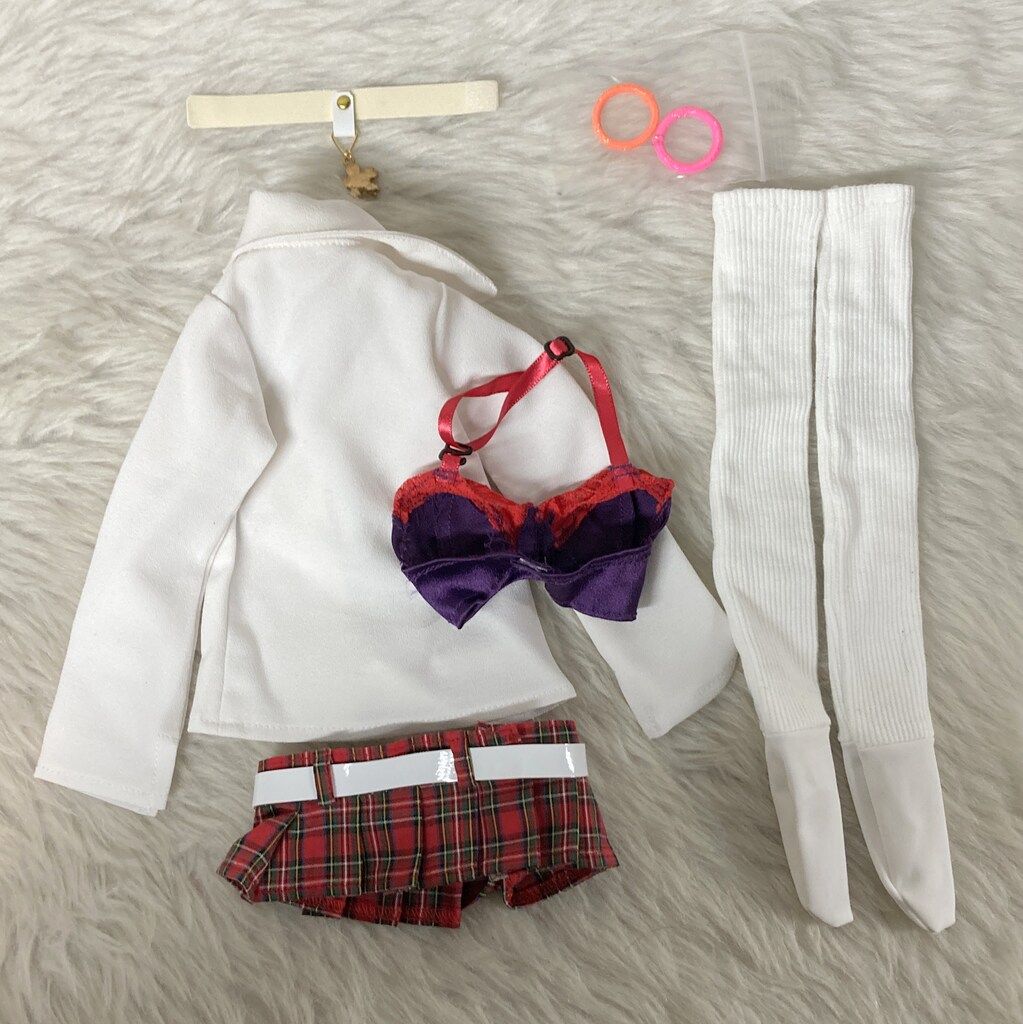 DD、SDサイズ　シャツ＆スカートセット BJD人形用衣装 セーラー服セット コート+帽子+ブローチ カレッジ風 ネイビー ブラック SD⁄DDサイズ人形用⁄MDXXZ | BTGARDEN  powered by BASE