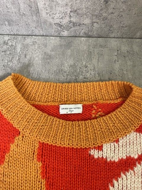中古】20AW ﾍﾞﾙｷﾞｰ製 DRIES VAN NOTEN ﾄﾞﾘｽｳﾞｧﾝﾉｯﾃﾝ ﾆｯﾄ ｾｰﾀｰ ﾌﾟﾙｵｰﾊﾞｰ