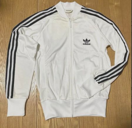 アディダスクラシック 白トラックジャケットS 白ジャージ上