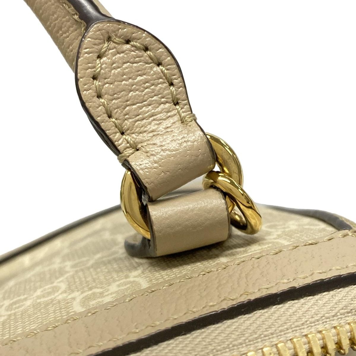GUCCI グッチ⭐️ハンドバッグ ベージュホワイト アイボリー シマ ホース グッチ GUCCI ボストンバッグ グッチシマ ミニボストンバッグ