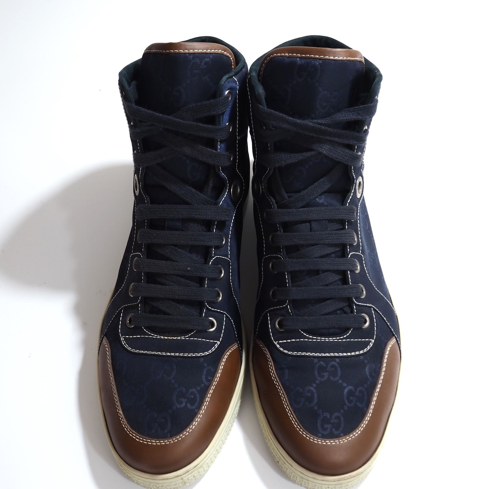 △良品 グッチ GUCCI イタリア製 GG柄 キャンバスxレザー