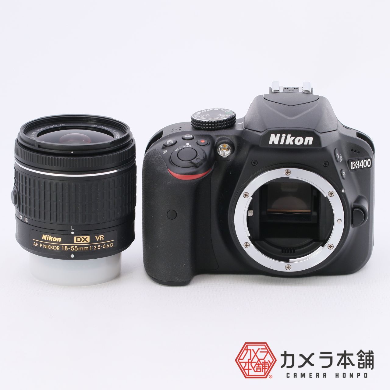 Nikon　デジタル一眼レフカメラ D3400 AF-P 18-55 VR レンズキット　ブラック　未使用