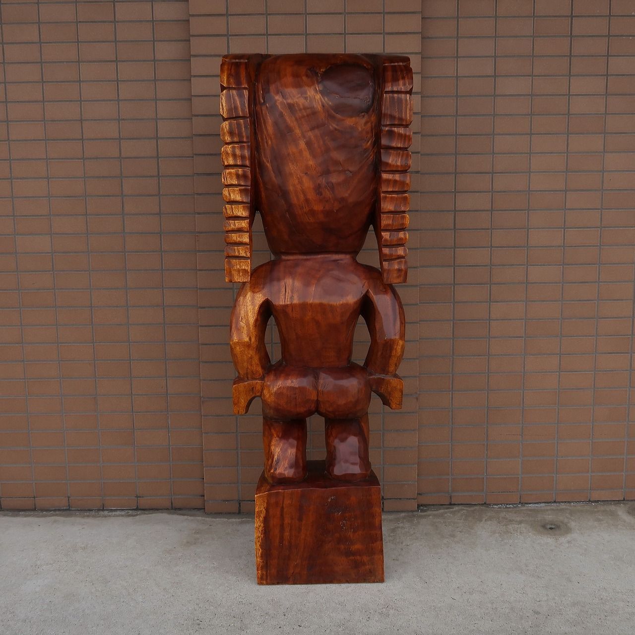 ティキの木彫り ティキ クー TIKI KU 120cm 木製スワール無垢材 TIKI 