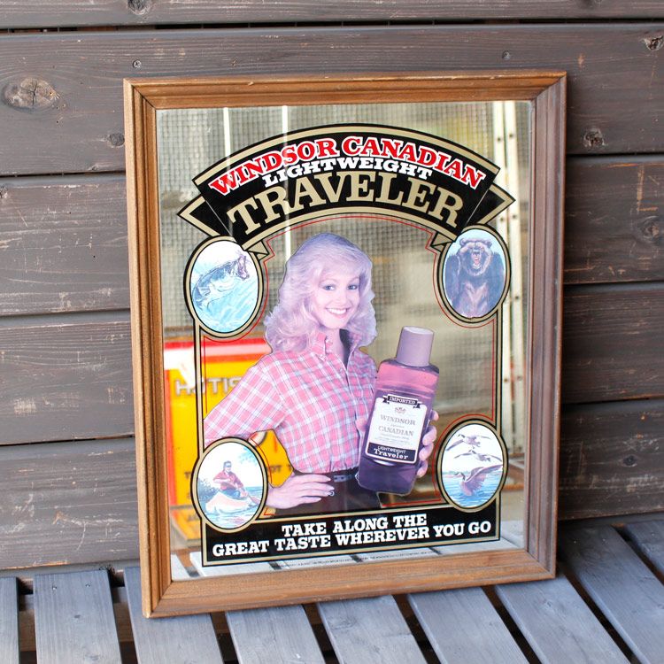 パブサインミラー WINDSOR CANADIAN WHISKY TRAVELER 56×46×3cm アメリカ直輸入 70430-38 アメリカンヴィンテージ アメリカ雑貨 アメリカン雑貨