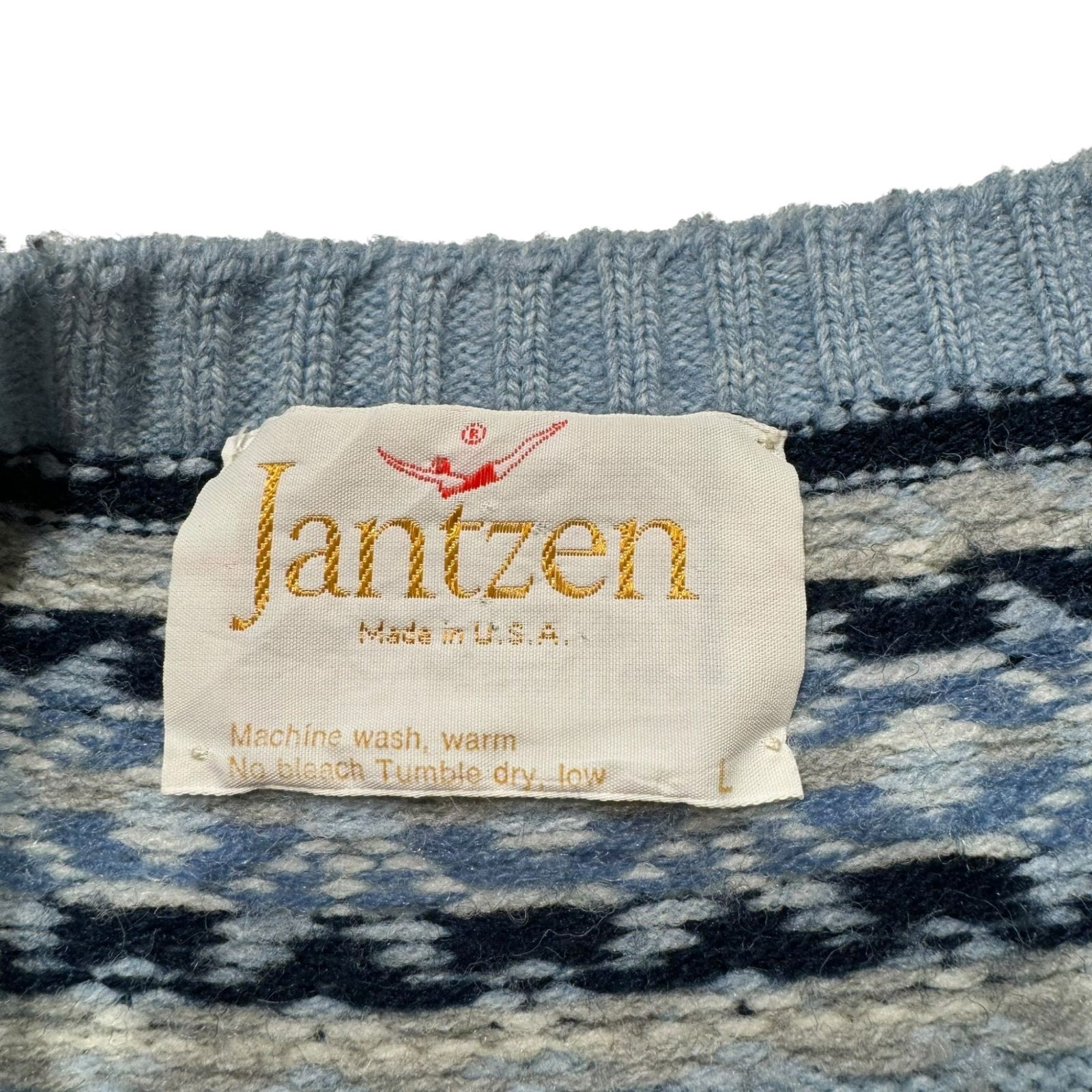 ジャンセン 70s Vネック JANTZEN Knit V-Neck Pullover 70年代 プル 
