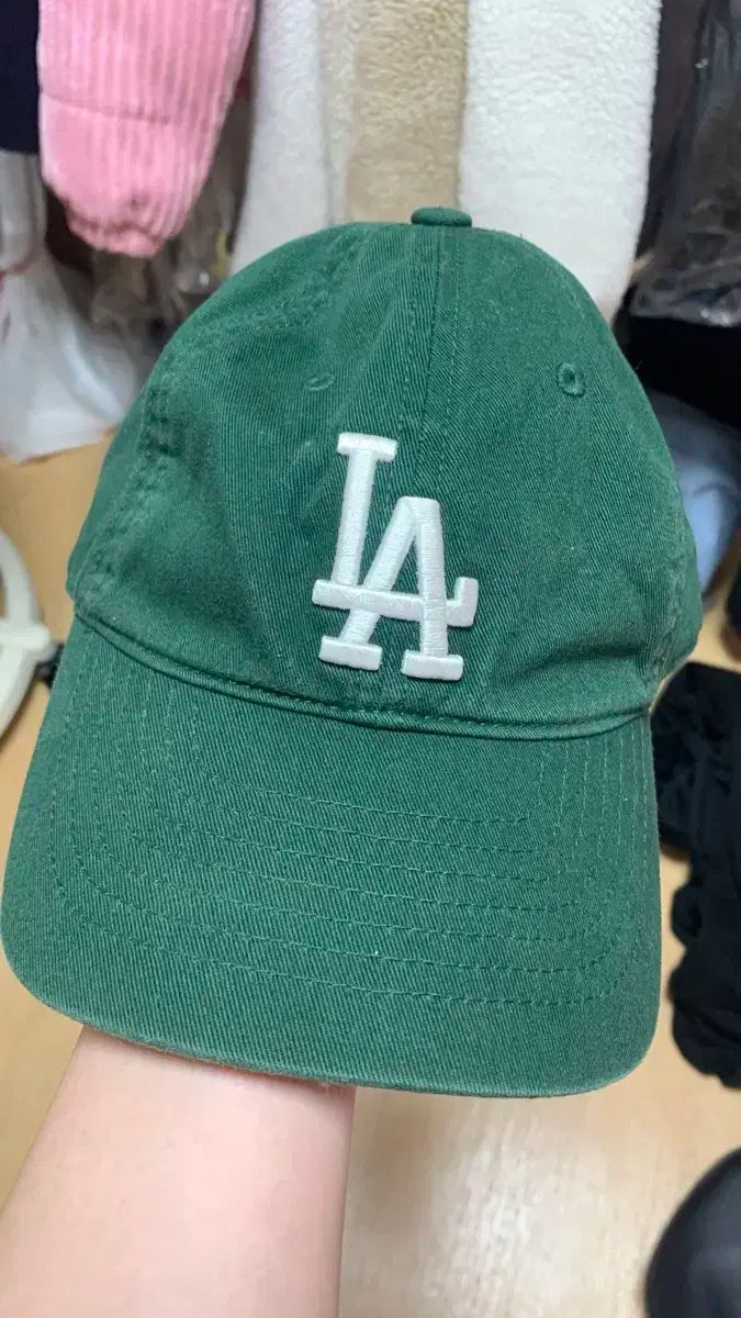 【雷市場（ポンジャン）商品韓国直送】 La mlb 帽子 ボールキャップ 緑