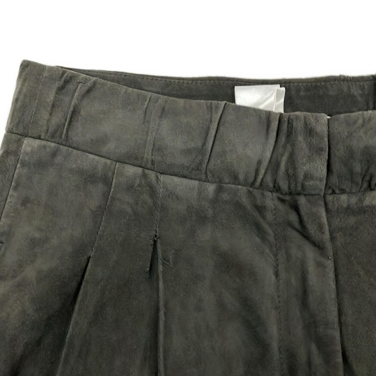 美品 BRUNELLO CUCINELLI  ワイドパンツ  ダークグレー Brunello Cucinelli - Gray Striped Drawstring Pant