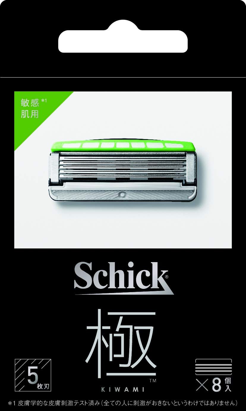 シック Schick 極 KIWAMI 替刃 敏感肌用 (8コ入) 5枚刃 カミソリ 髭剃り [旧モデル]