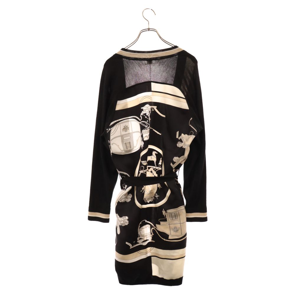 メル最終お値下げ！！！エルメス新品未使用★シルク長袖カーディガン HERMES エルメス カーディガン シルク ベージュ レディース