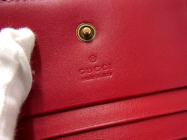 □極美品□ GUCCI グッチ 476050 グッチシマ レザー チェリー カラー ...