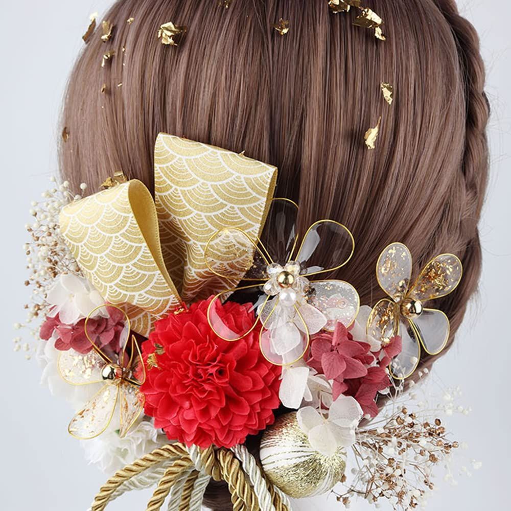 割引購入 赤系のゴージャスな髪飾り ヘアアクセサリー ヘッドドレス その他
