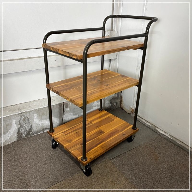 福岡】unico ウニコ LABORA ラボラ キッチンワゴン 天然木アカシア