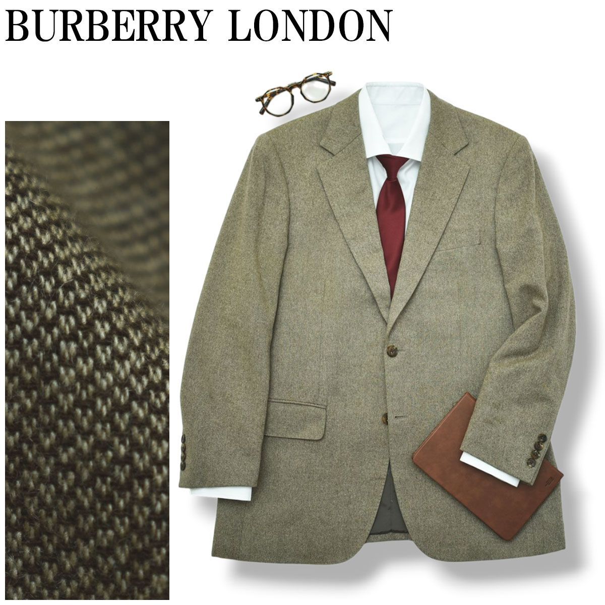 高級】 バーバリー ロンドン BURBERRY LONDON カシミヤ100％ シングル