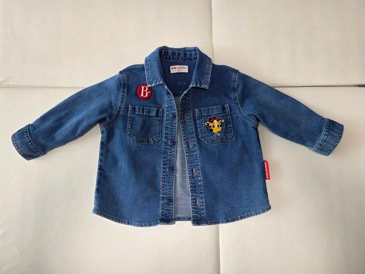 ベベデピノ デニムシャツ セット 90