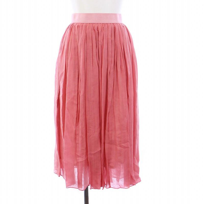 ゼロエイトサーカス 08SIRCUS 2018年製 キュプラクレープギャザーロングスカート フ 0 XS ピンク KH