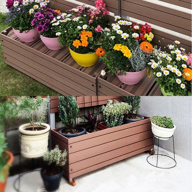 公式】プランター 長方形 人工木プランター 8030 アイリスオーヤマ