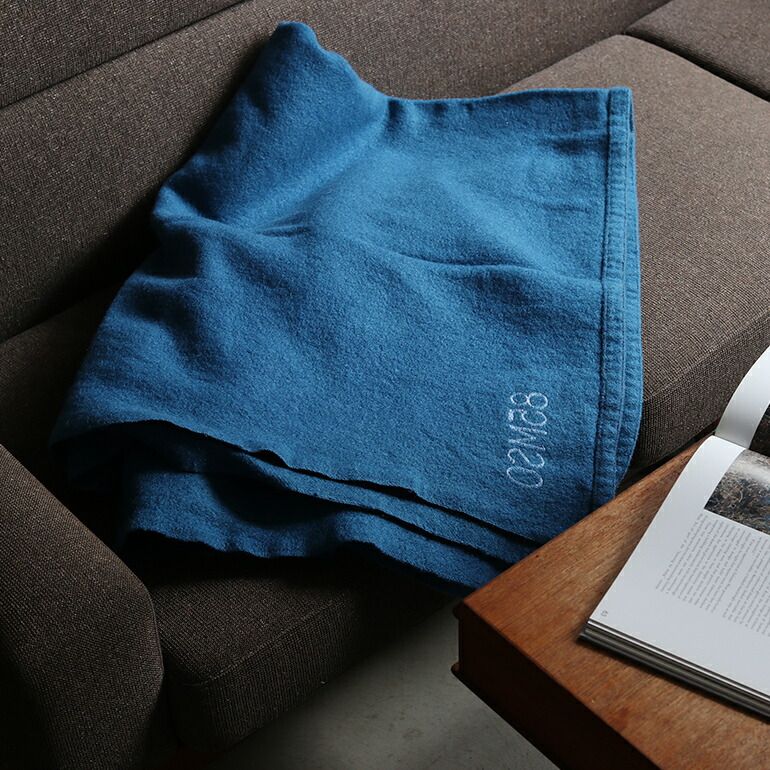 1点販売】USED フランス軍 ウールブランケット サックスブルー