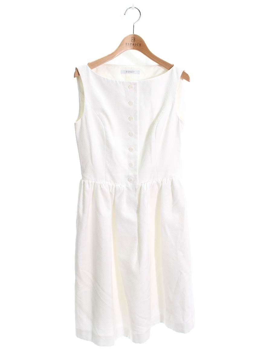 フォクシーブティック ワンピース Canele 34013 38 ホワイト フロント  
