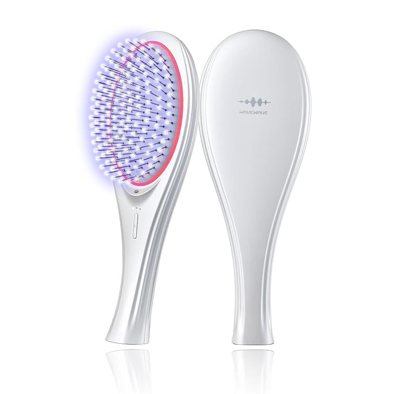 ひるおび」にて紹介 wavewave ems ヘアブラシ イオンケア 赤色