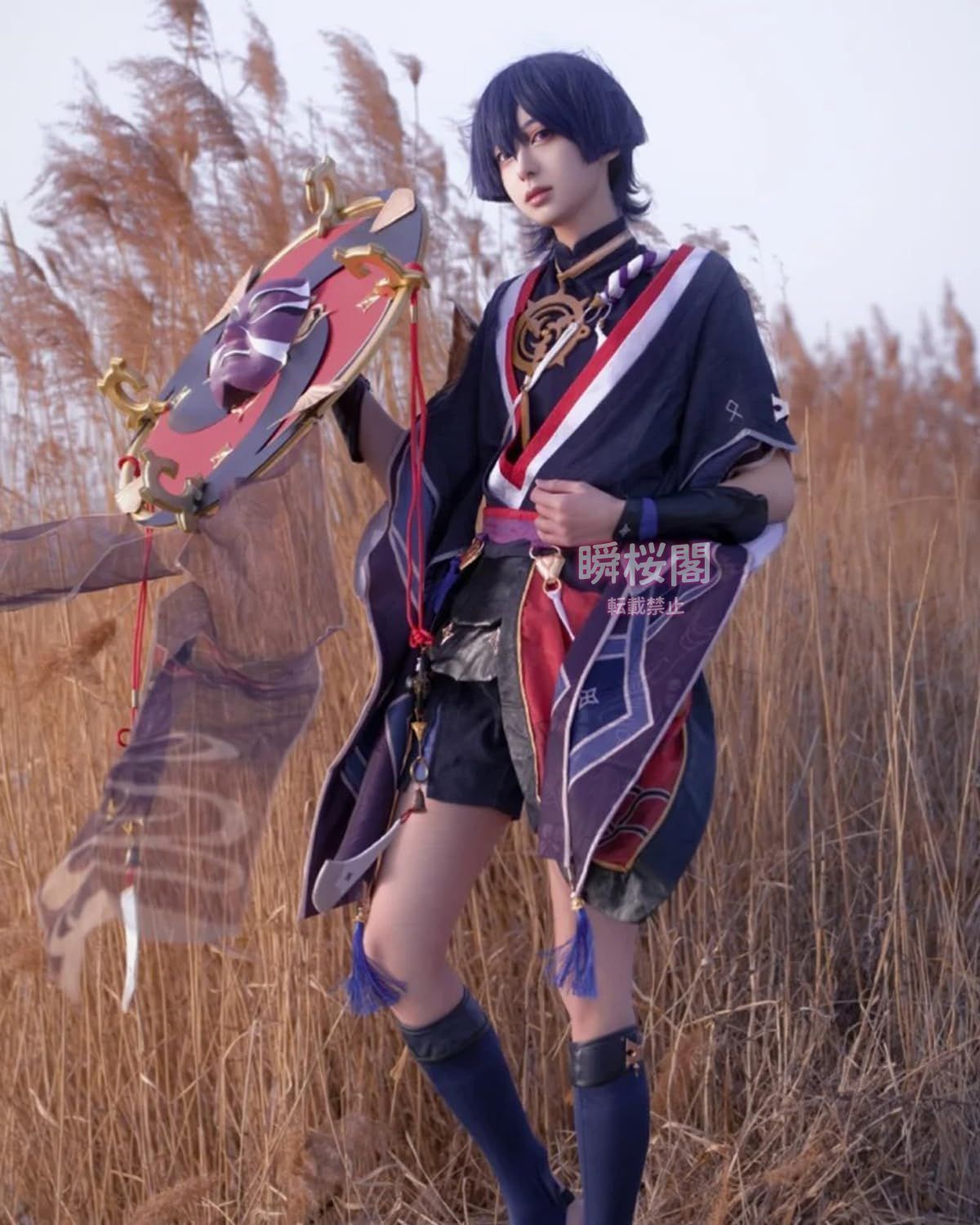 原神 放浪者 コスプレ 衣装 ウィッグ 下駄 三分妄想 原神 スカラマシュ 放浪者コスプレ衣装 ウィッグ·下駄追加可