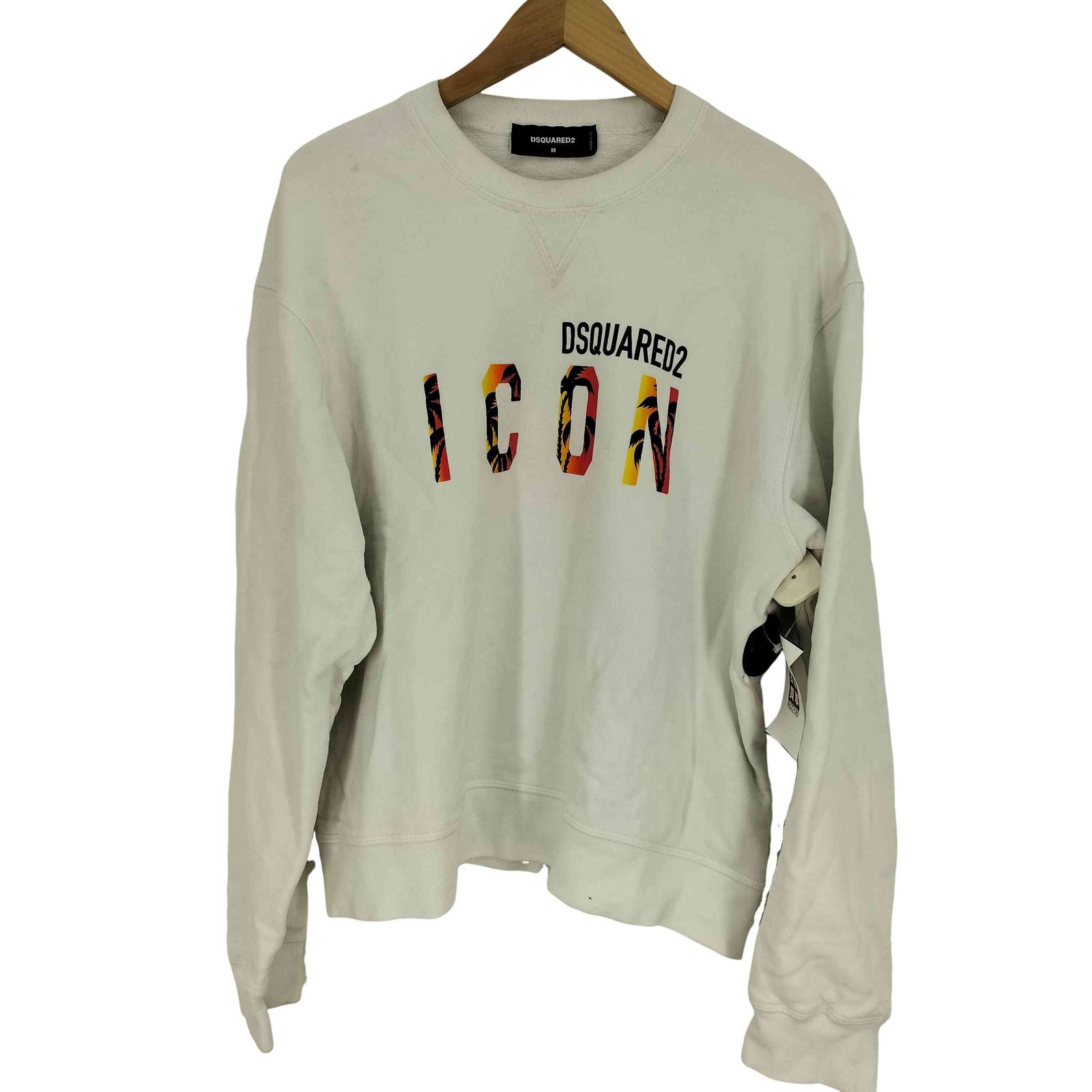 DSQUARED2 ICON スウェット サイズS ホワイト ディースクエアード DSQUARED2 23SS WHITE COTTON ICON