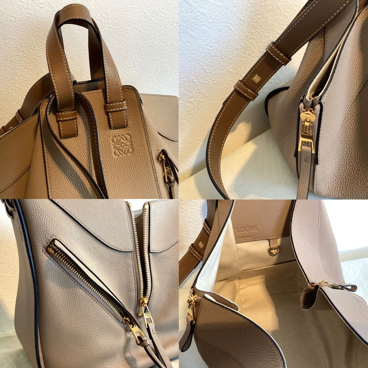 美品】LOEWE ハンモックバッグ スモール サンド 3WAY - メルカリ