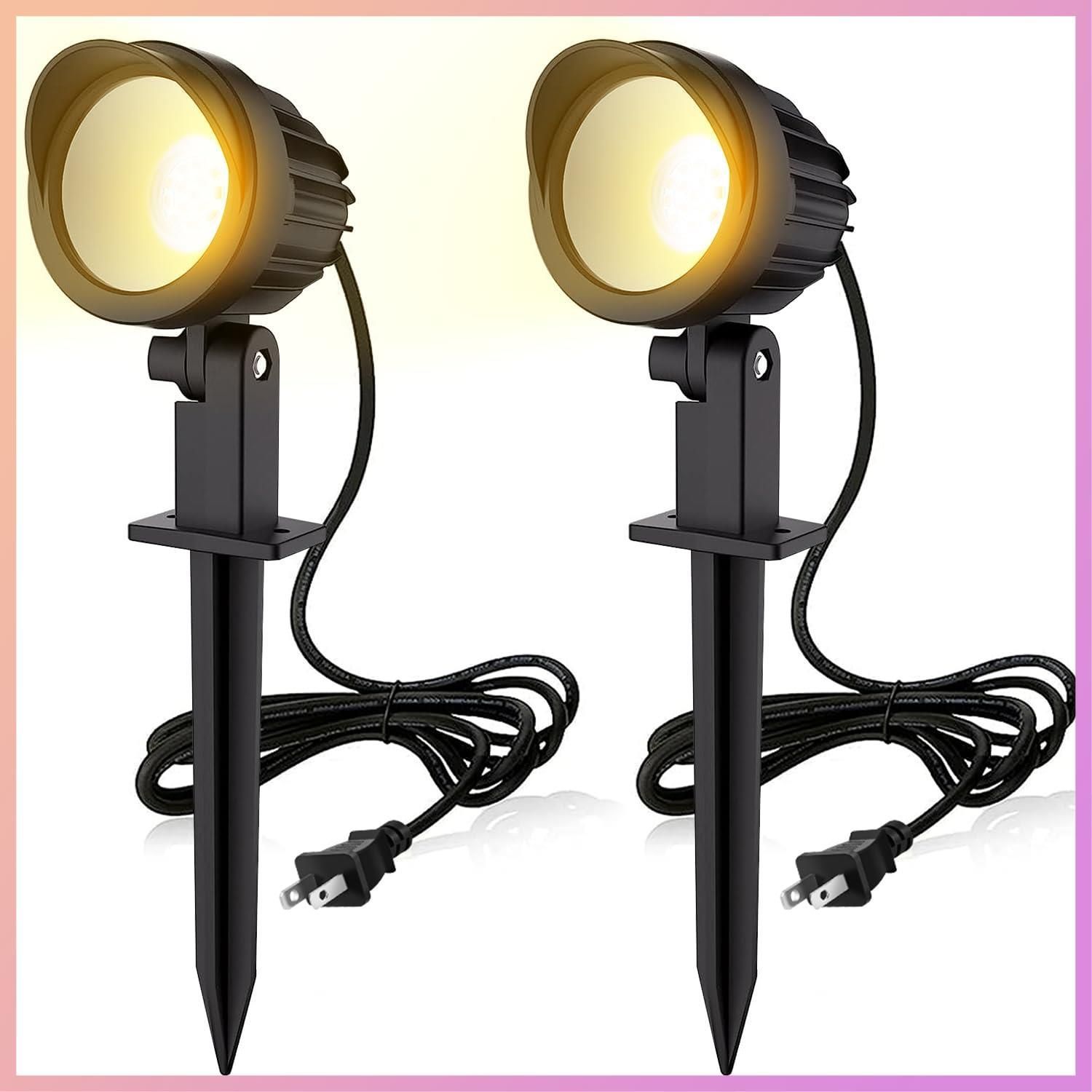 人気商品MEIKEE 改良版 9W LEDガーデンライト、3000 K 900 LMガーデンスポットライトIP 66防水ガーデン照明 上下左右に回転可能 風景ライト＆芝生ライト庭園照明 ５万時間の寿命 電球色（PSE認証済 