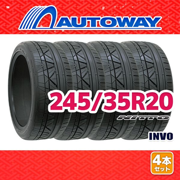AUTOWAY 245 35R20 サマータイヤ NITTO INVO 20インチ 4本セット 夏タイヤ オートウェイ