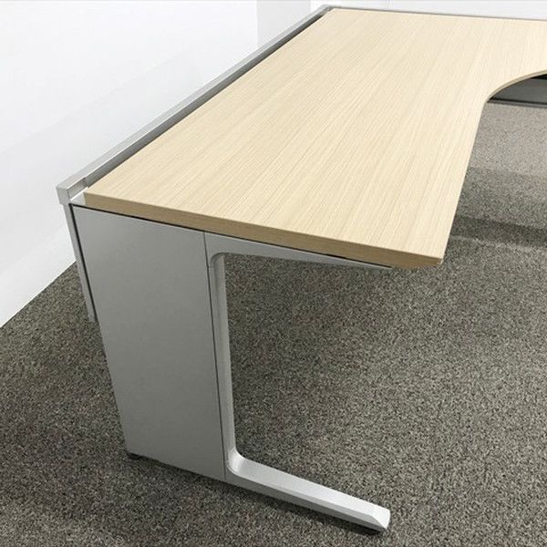 L字デスク 右ラウンド インクルード 引出し無 オフィスデスク イトーキ ファインウォールナットL