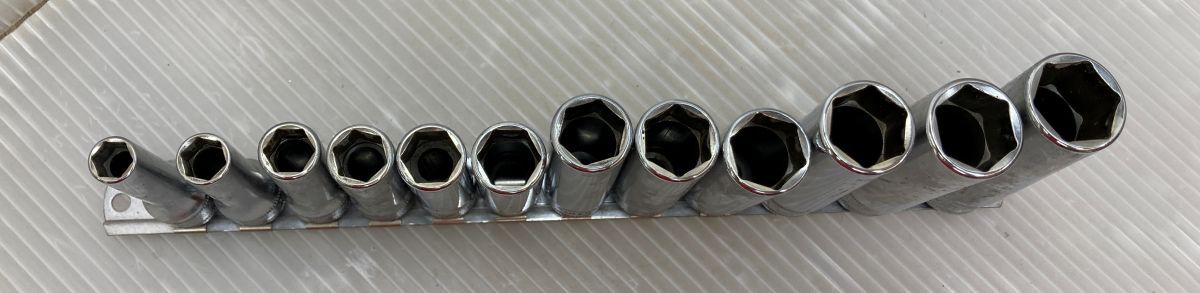 スナップオン SFSM8～19 3 8 差し込み 6角 ディープ ソケット 12本セット