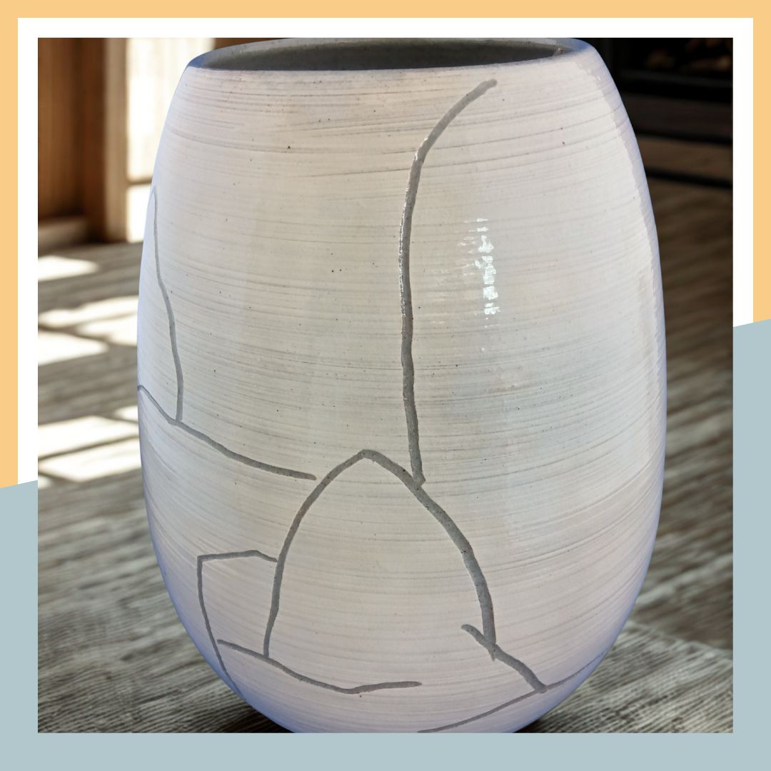 又出窯 Woochool Ceramic Hall 季綱世作 花瓶 陶器 韓国