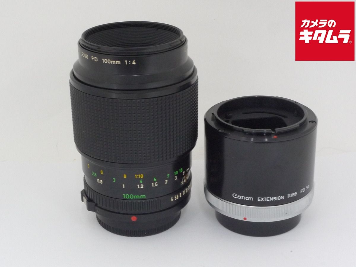 品 キヤノン CANON NewFD 100|4 マクロ リング付