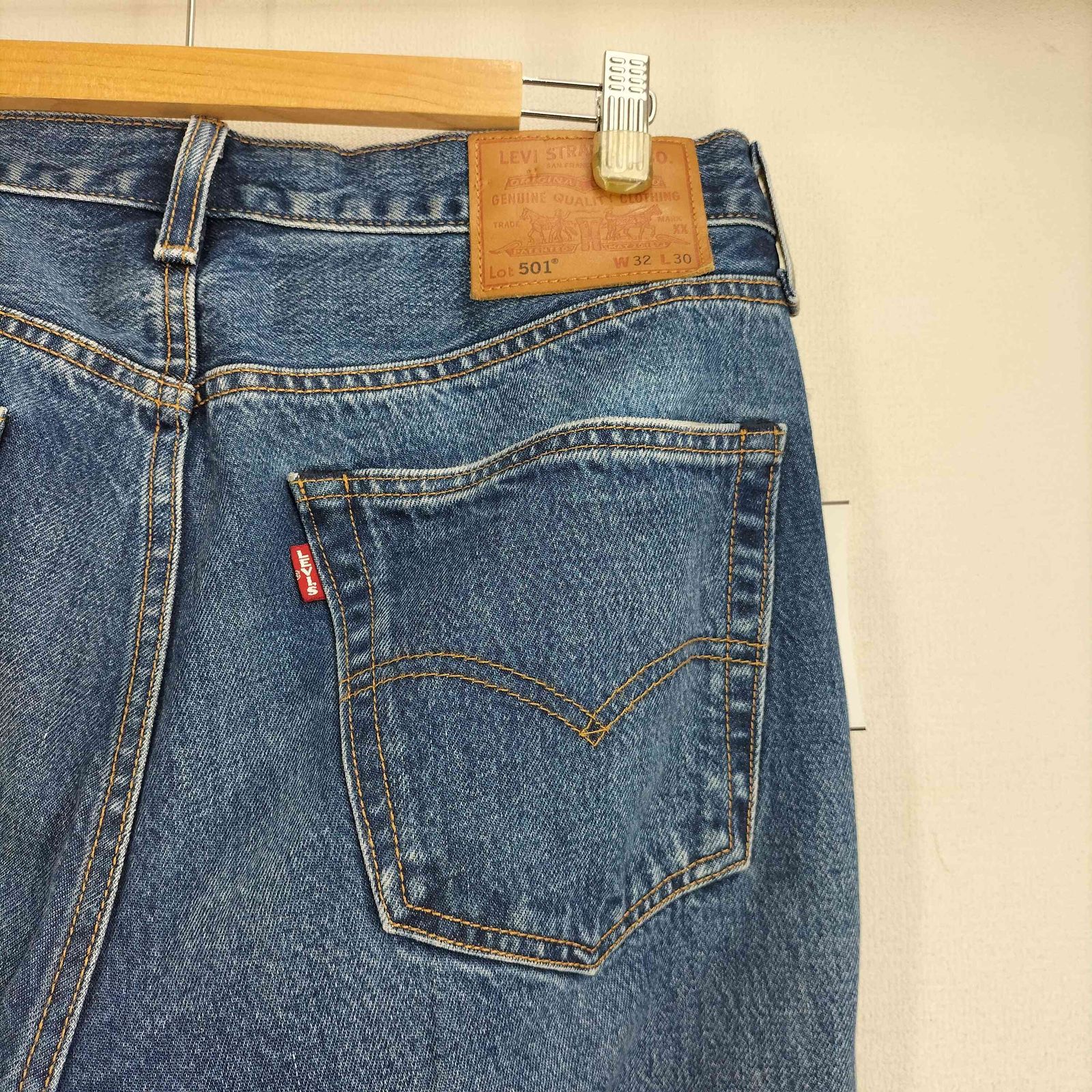 メンズ リーバイス Levis 別注 PREMIUM 501ペイント加工デニムパンツ 