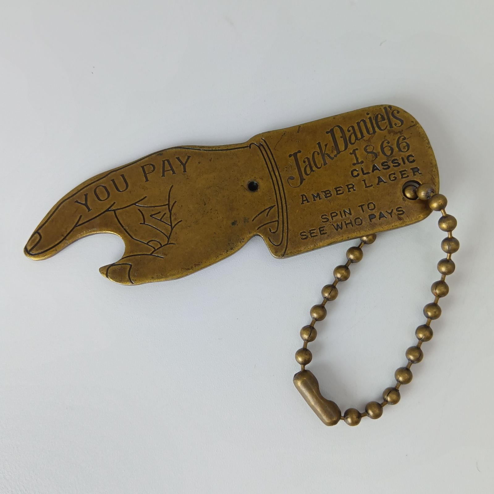 ③YOU PAY ジャック ダニエル 栓抜き ボトルオープナー ヴィンテージ ジャック ダニエル ヴィンテージ ノベルティ 栓抜き「YOU PAY」 YOU