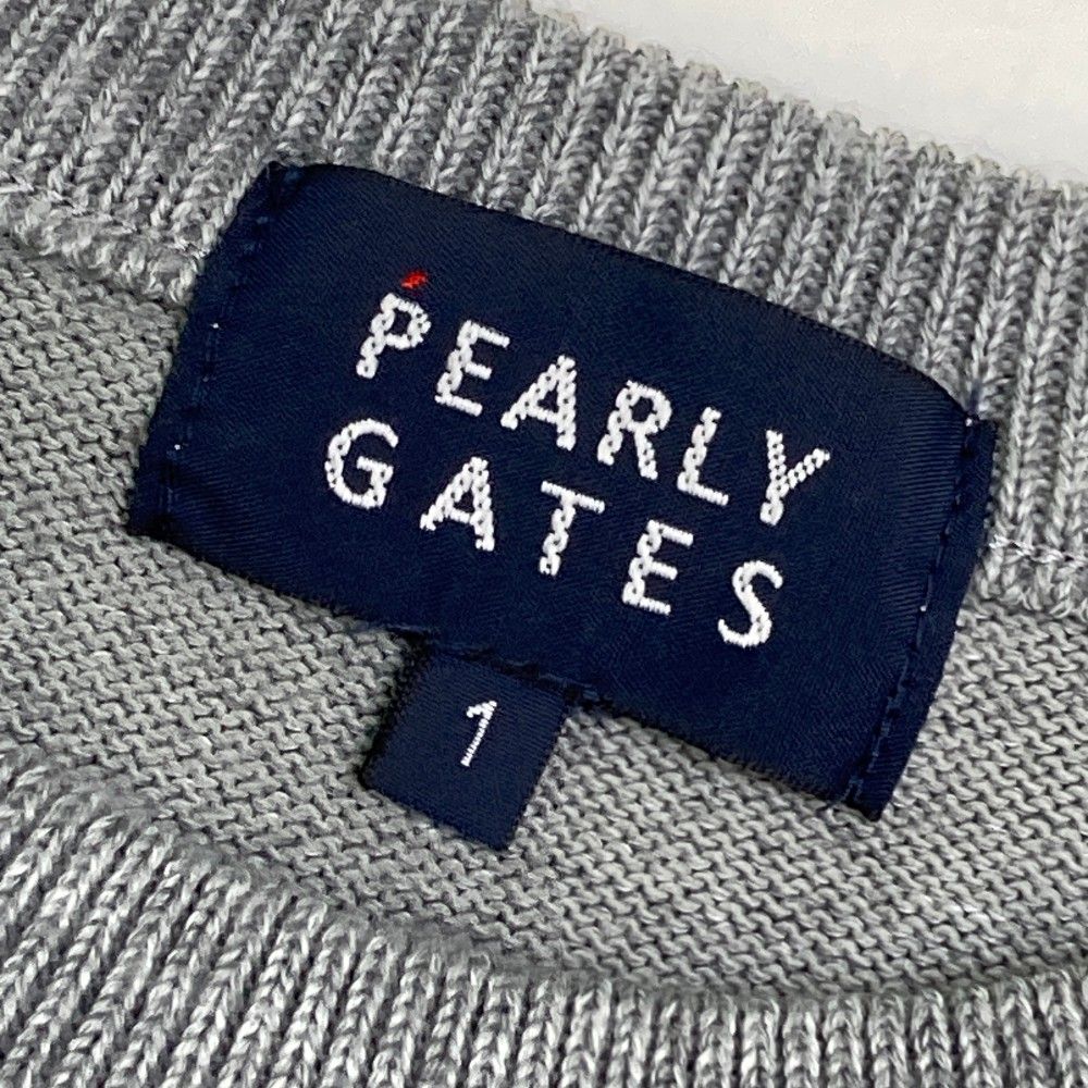 サイズ：1 PEARLY GATES パーリーゲイツ 055-2170110 長袖 ニットセーター  グレー系 [240101372063] ゴルフウェア レディース ストスト サイズ：1 PEARLY GATES パーリーゲイツ 055-2170110 長袖