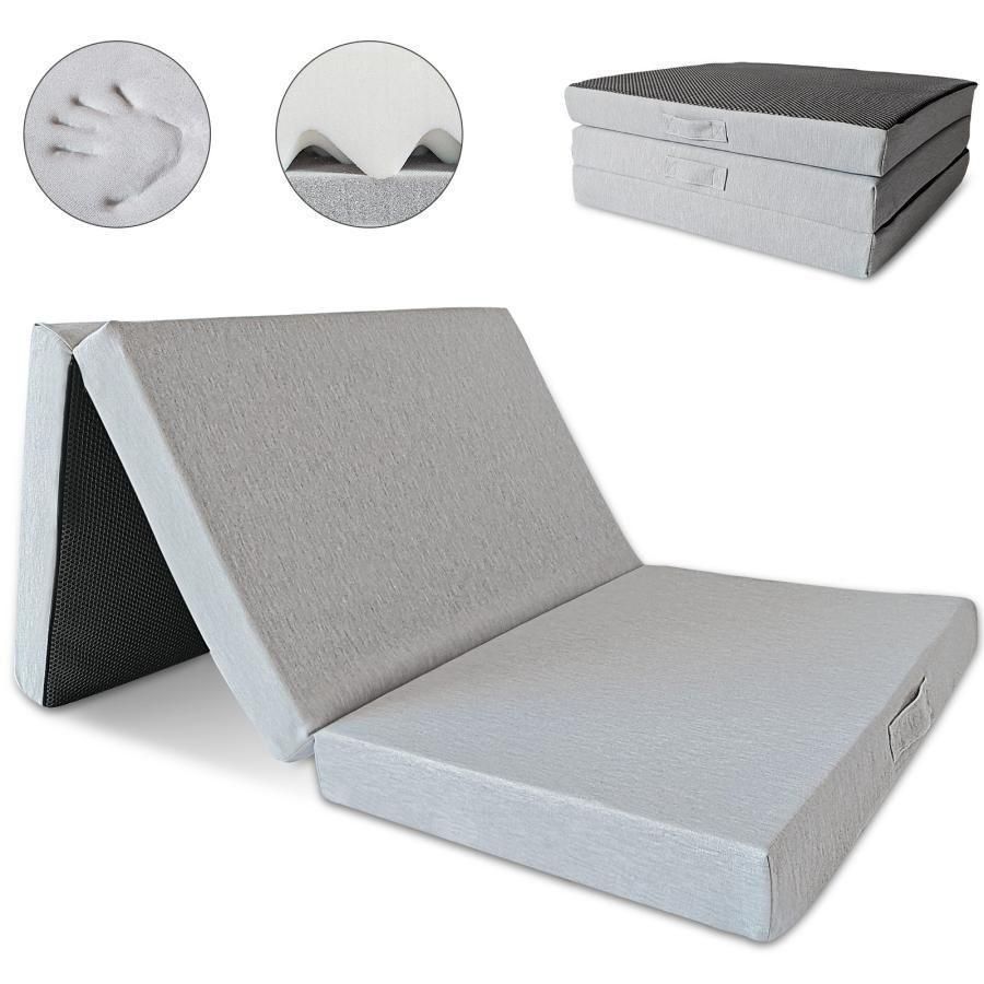 三つ折りマットレス 2層高反発 配送 極厚10cm シングル 折りたたみ