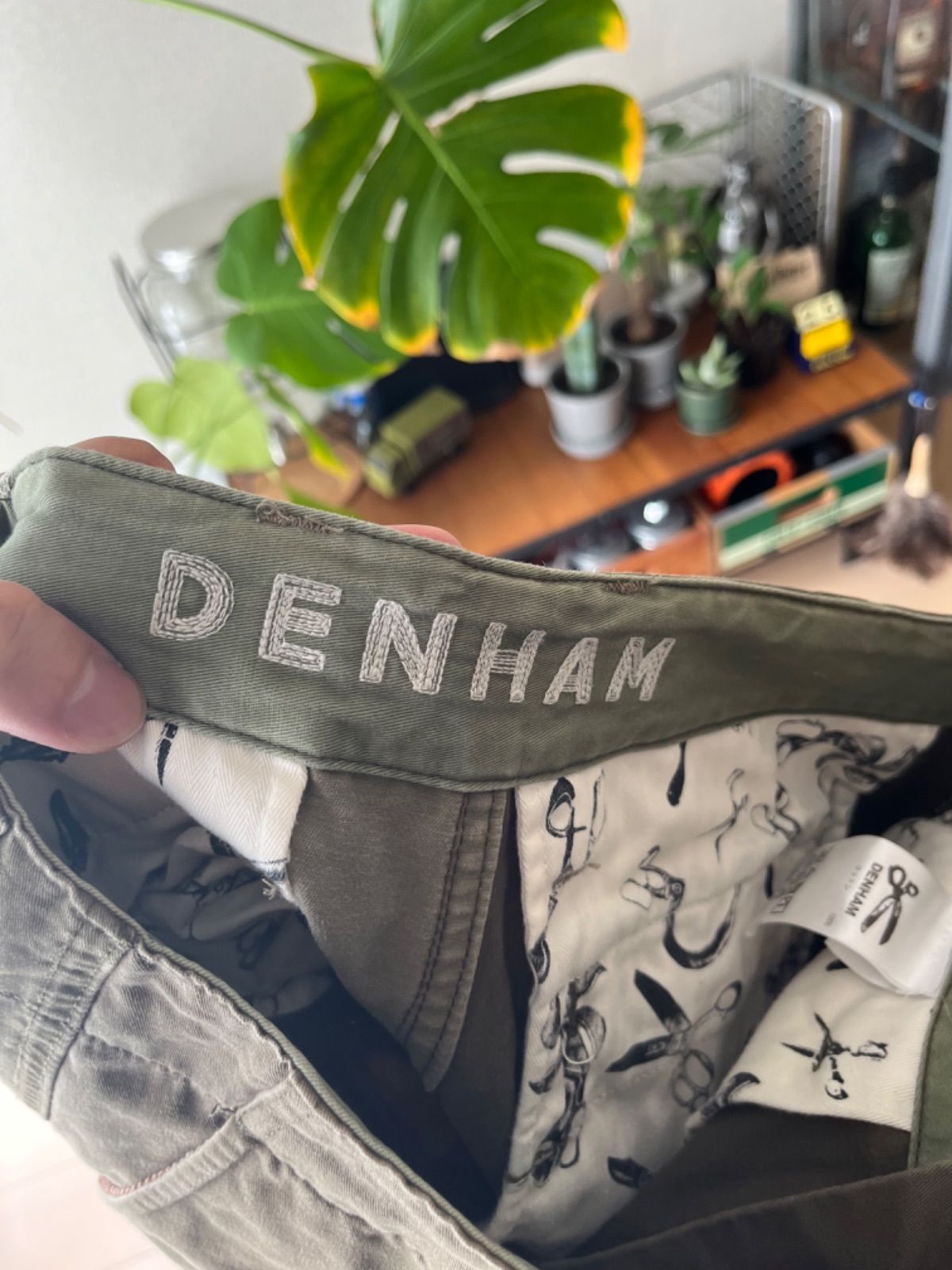 DENHAM デンハム　素素材ドッキング　パッチワーク　カーゴパンツ