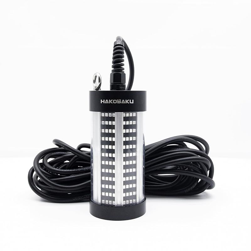 HAKOBAKU 集魚灯 調光機能付き 10w/70w 明るさ調光可能 水中 強力 LED 堤防 船アジ イカ タチウオ釣り 集魚ライト 7M/8Mケーブル USB5V 12v 24v 48v 対応 高輝度 (緑色, DC12～60V)