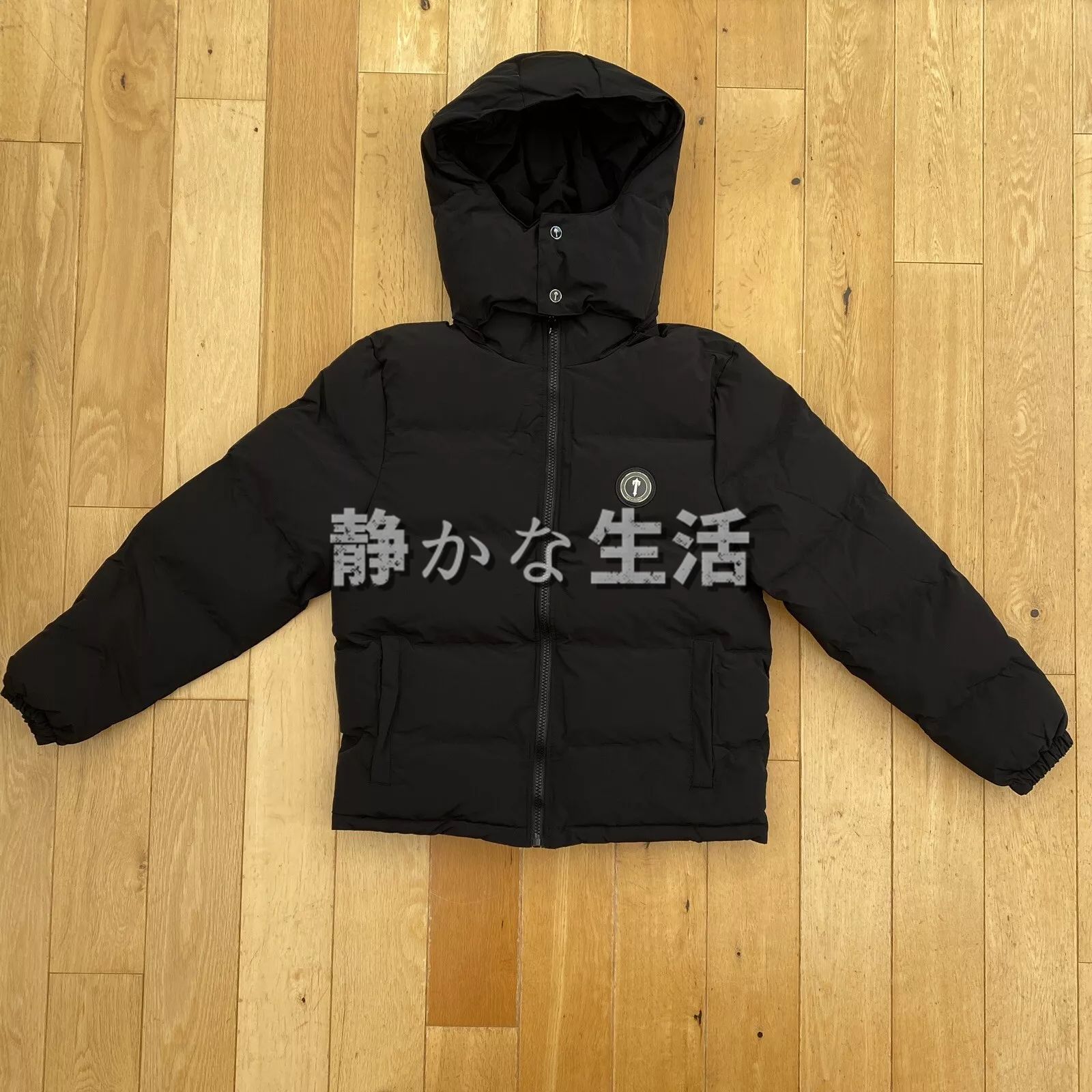 トラップスター　ダウン　ブラック 新品 TRAPSTAR トラップスター ダウンジャケット 男女兼用 S-XL在庫