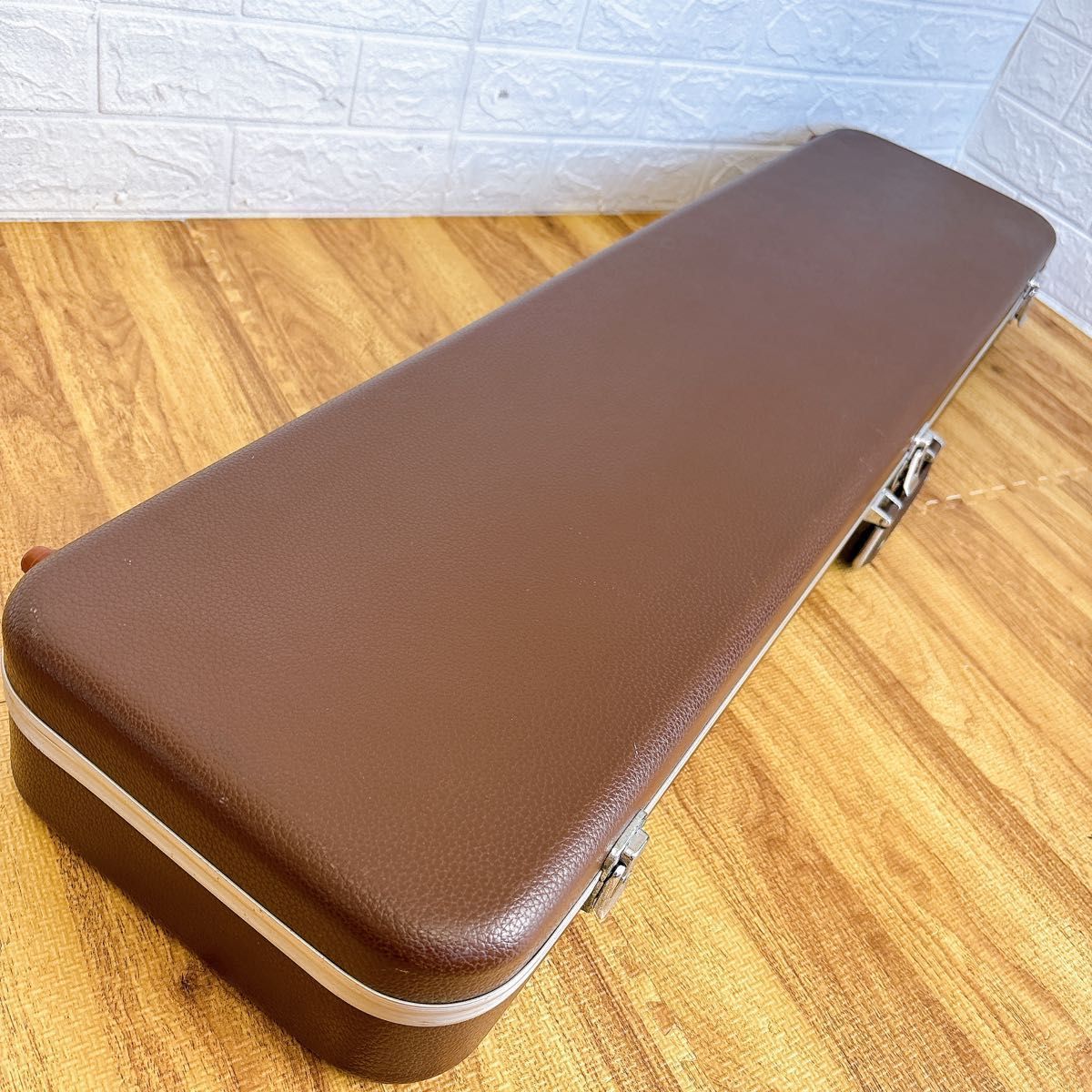 三味線 ハードケース 和楽器ケース ハード レザー調 ブラウン