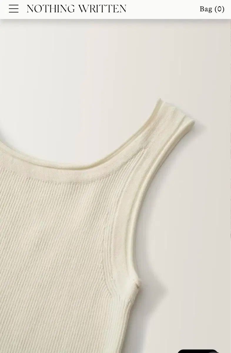 [NOTHING WRITTEN] Glen リブニットトップ / 韓国ブランド Nothing Written(ナッシングリトゥン) Glen ribbed knit top