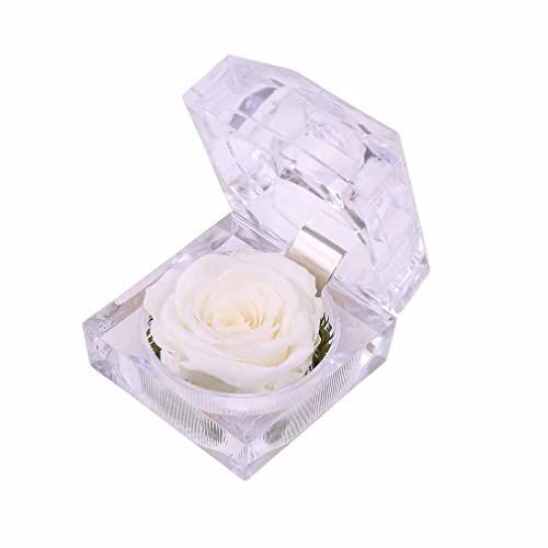 シルキーホワイト 白 薔薇 プリザーブドフラワー ジュエリーケース付 フラワーアレンジ プレゼント 誕生日 記念日 お見舞い ホワイト ローズ