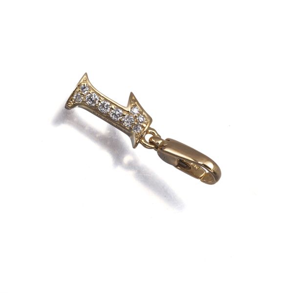 ゆきざき ペンダントトップ ダイヤ ダイヤモンド 0.05ct ノンブルプティ ナンバー No.1 チャーム K18YG 177284